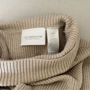 Liz Claiborne Petite Ribbed Turtleneck